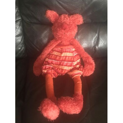 Moulin Roty Doudou Collection La Bande À Polo Chien Le Gégé Rouge Orange Salopette 35cm 