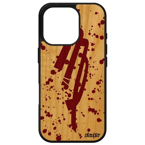Coque Silicone Signe Du Zodiaque Vierge Pour Iphone 16 Pro Bois Dessin Calligraphie Unique Rouge Smartphone Univers Horoscope Noir Apple