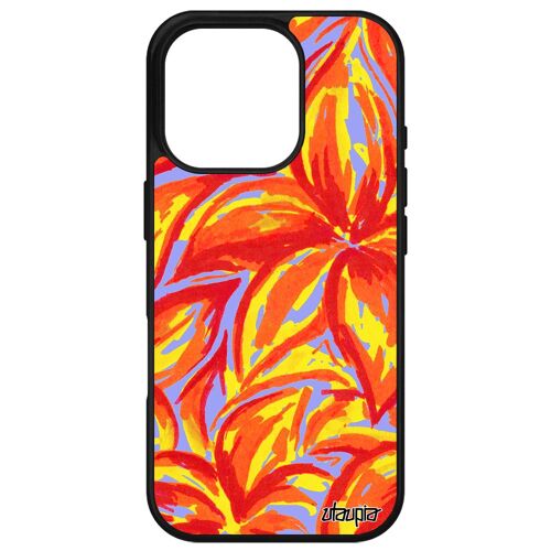 Coque Pour Apple Iphone 16 Pro En Silicone Fleurs Original Coloré Unique Floral Case 1000 Go Bouquet De Protection Peinture Motif 4g