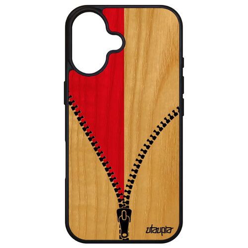 Coque Bois Silicone Drapeau Monaco Monegasque Pour Apple Iphone 16 Antichoc Solide Gel Basket Rigide Cover Portable Foot Football De