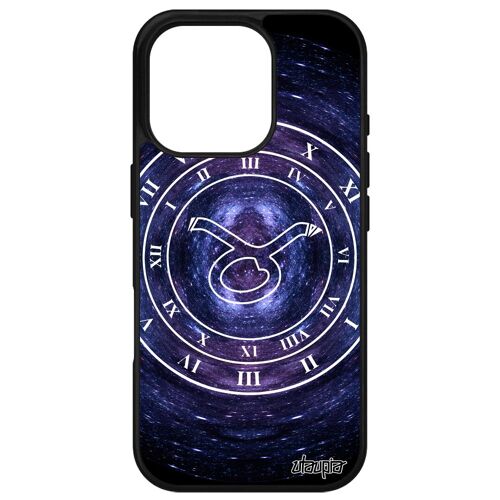 Coque Antichoc Pour Iphone 16 Pro Silicone Signe Astrologique Taureau Galaxie Telephone Univers Personnalisé Ciel Montre Bleu Etui Apple