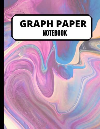 Purple Marble Math Notebook Graph Paper: 1cm Squares Grid Graphing Paper: Large 8.5x11 Graph Paper Notebook With 120 Pages