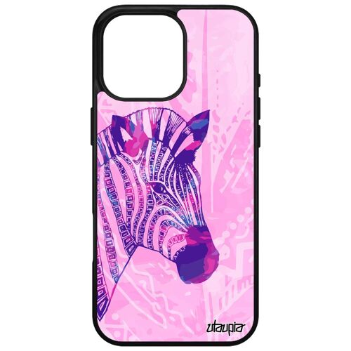 Coque Silicone Zebre Pour Iphone 16 Pro Max Multicolore Africain Pas Cher Rayé Animaux Pastel Azteque Dessin Cheval Portable Violet Apple