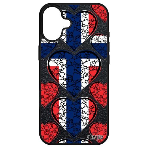 Coque Pour Iphone 16+ Plus En Silicone Drapeau Norvege Norvegien Coeur Football Portable Coupe Du Monde Foot Basket Mobile Jo Apple