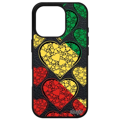 Coque Drapeau Congo Brazzaville Congolais Pour Apple Iphone 16 Pro Silicone Basket I Love Foot Mobile Sport De Protection Coeur