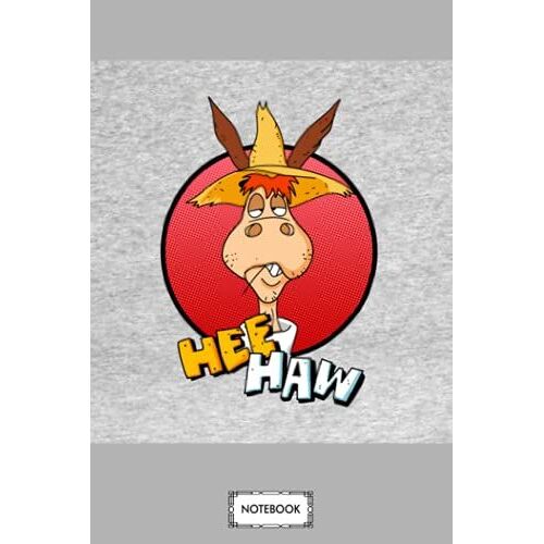 Hee Haw Donkey Notebook: Journal, Planner, Matte Finish Cover, Lined College Ruled Paper, Diary, 6x9 120 Pages
