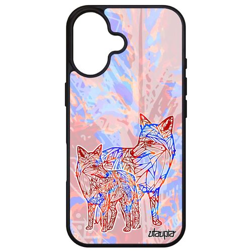 Coque Pour Apple Iphone 16 En Silicone Renard Antichoc Multicolore Solide Plume Roublard Bleu Dessin Case Bebe Metal Gel Ethnique Roux 4g
