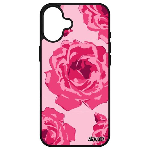 Coque Pour Apple Iphone 16+ Plus Silicone Rose Fleur Etui Rose Eternelle Tatoo Femme Alu Petale De Nature 256 Go Love Tpu Made In France