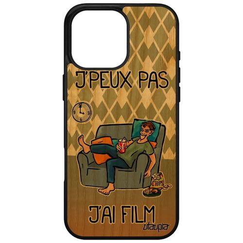 Coque Silicone Pour Apple Iphone 16 Pro Max Bois J'peux Pas J'ai Film Humoristique Bd Design Vert Je Etui Frêne Mobile Drole Texte Humour