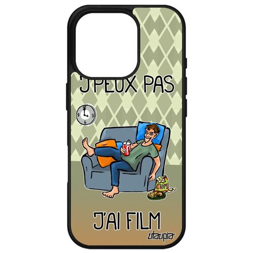 Coque Silicone Pour Apple Iphone 16 Pro J'peux Pas J'ai Film Dessin Animé Original Solide De Protection Cinema Jpeux 7e Art Drole Humour