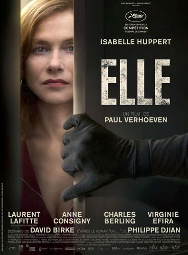 Elle -Véritable Affiche De Cinéma Pliée-Format 120x160 Cm - De Paul Verhoeven Avec Isabelle Huppert, Laurent Lafitte, Virginie Efira, Anne Consigny, Charles Berling, Alice Isaaz, Vimala Pons- 2016