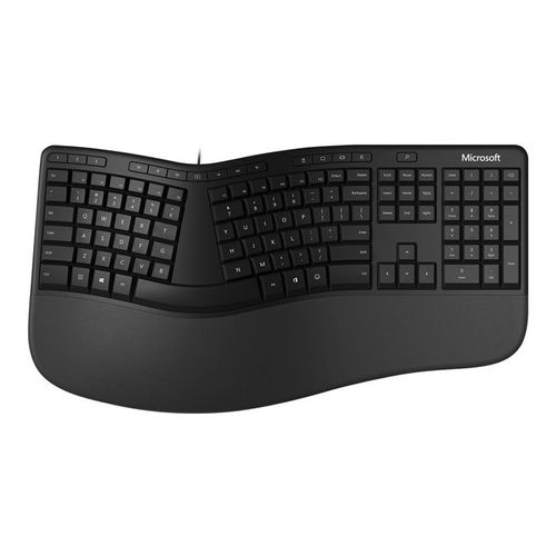 Microsoft Clavier ergonomique - Clavier - USB - Français - noir