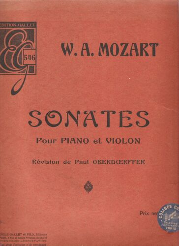 Sonates Pour Piano Et Violon 
