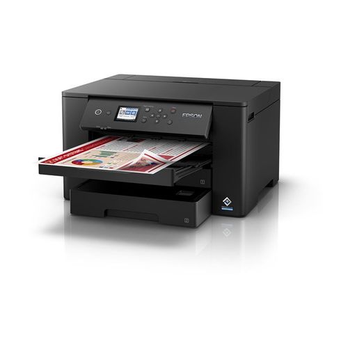 Epson WorkForce WF-7310DTW - Imprimante - couleur - Recto-verso - jet d'encre - A3 - 4 800 x 2 400 dpi - jusqu'à 25 ppm (mono)/jusqu'à 12 ppm (couleur) - capacité : 500 feuilles - USB 2.0, LAN...