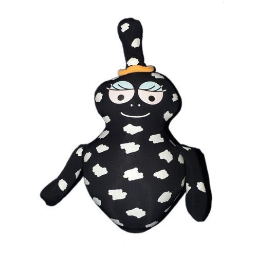 Barbamama Martienne Peluche Barbapapa Noire Tissu Mains Aimantées