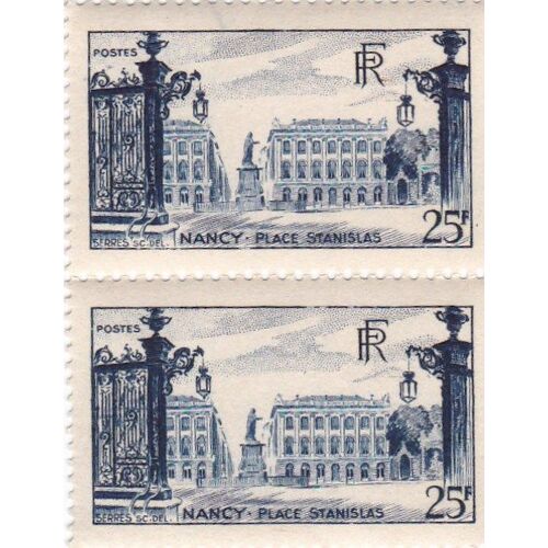 2 Timbres Neufs Non Oblitérés Nancy Place Stanislas (25f)