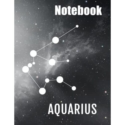 Aquarius Notebook: A Journal Or Notebook With An Aquarius Emblem On The Front Size: 8.5 X 11 Inches 100 Pages: Lined Paper