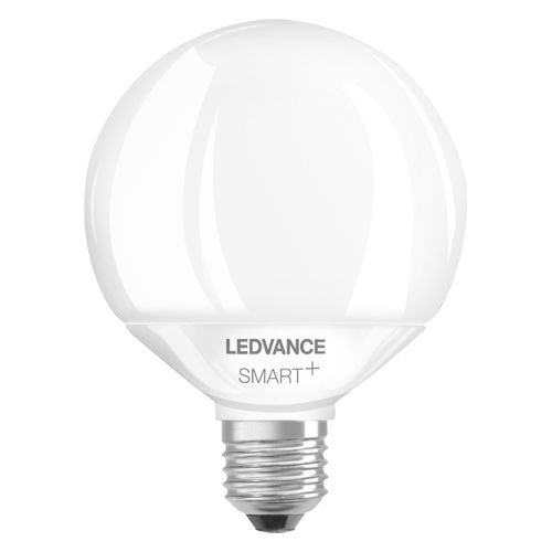 Ledvance Lampe Led Intelligente Avec Wifi, Culot E27, Gradable, Couleurs Rvb Et Changement De Couleur De La Lumière, Globeform, Mat, Remplace Les Ampoules De 100w, Contrôlable Avec Alexa, Google, App