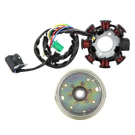 Bobine De Stator MagnéTique De GéNéRateur à 8 PôLes, AdaptéE Aux Accessoires De Scooter Et Atv Gy6 125-150cc
