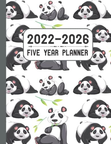 Monthly Planner 2022-2026: Cute Panda Planner | 5 Year Monthly Planner | 60 Months Agenda|Schedule Organizer & Agenda With Projects/Notes/Goals & Checklists