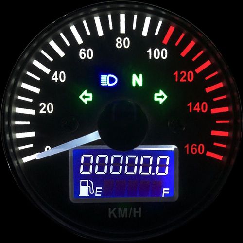 Compteur De Vitesse De Moto Universel 12v, TachymèTre NuméRique à Led, Jauge D'instrument à Cristal Liquide, OdomèTre Avec Indicateur De Compteur De Carburant 0-160 Km/H