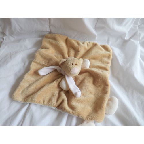 doudou ours beige blanc jollybaby