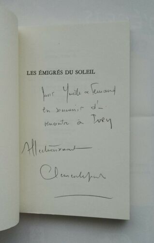 Clément Lépidis Les Émigrés Du Soleil (Nouvelles) Avec Un Envoi Autographe Signé 1976 Seuil