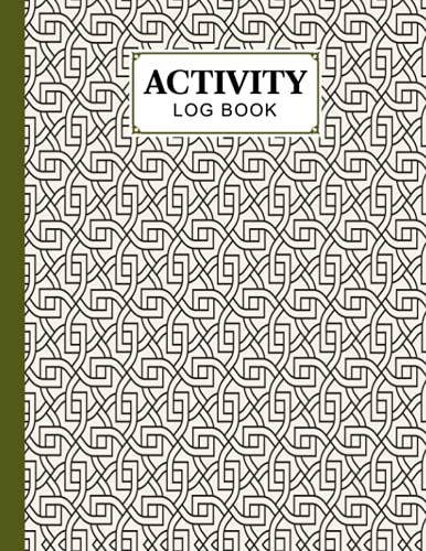 Activity Log Book: Striped Cover | Daily Activity Log Journal, 120 Pages, Size 8.5" X 11" Design By Susan Firth