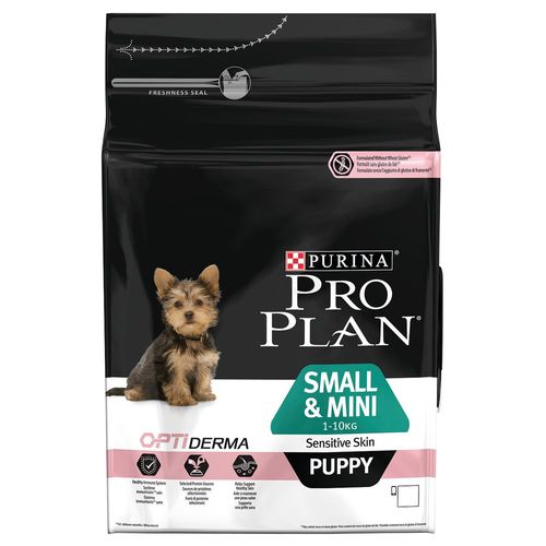 Purina Pro Plan Dog Small & Mini Puppy Sensitive Skin Avec Optiderma - 3 Kg - Croquettes Pour Chiot