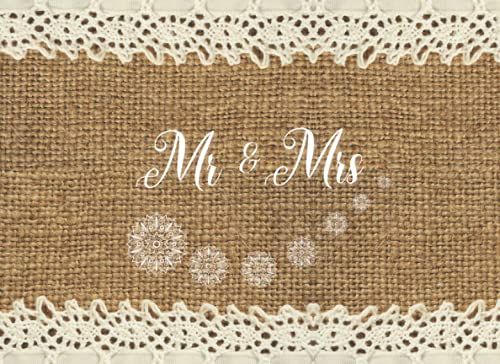 Mr & Mrs: Burlap Guest Book, Wedding Sign In Book - Gifts For Wedding Party.