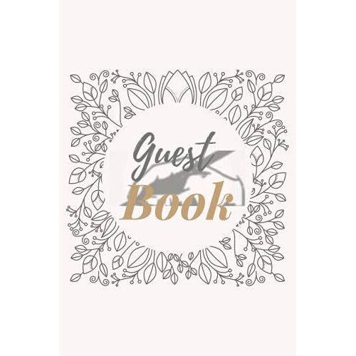 Floral Guest Book Planner: Cream And Brown Floral Guest Sign List Book Planner