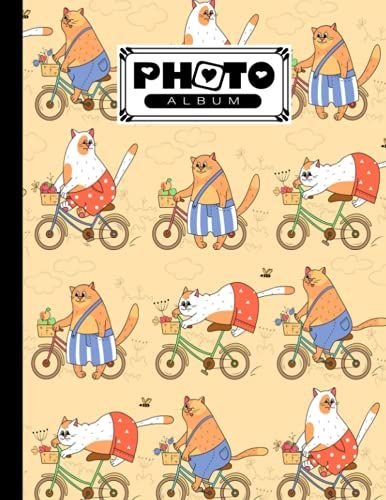 Photo Album: Large Photo Albums With Writing Space Memo, Extra Large Capacity Picture Album | Premium Cats Cover By Karolina Adam