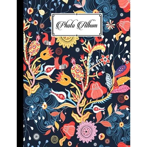 Photo Album: Album, Large Photo Albums With Writing Space Memo, Extra Large Capacity Picture Album, Family, Baby, Wedding, Travel Photo Book, 120 Pages | Floral Cover By Margarethe Hermann