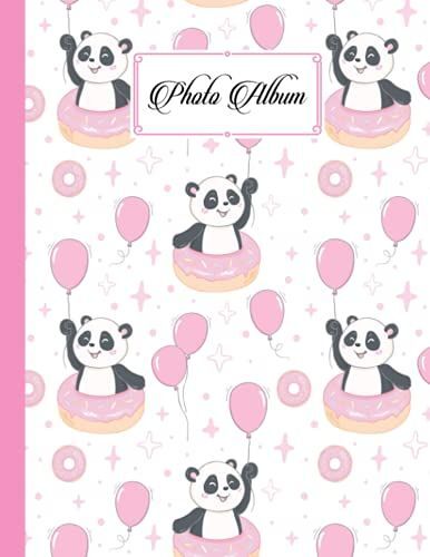 Photo Album: Large Photo Albums With Writing Space Memo, Extra Large Capacity Picture Album | Premium Cute Panda Cover By Karolina Adam
