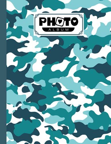 Photo Album: Album, Large Photo Albums With Writing Space Memo, Extra Large Capacity Picture Album, Family, Baby, Wedding, Travel Photo Book, 120 Pages | Camouflage Cover By Magdalena Seiler