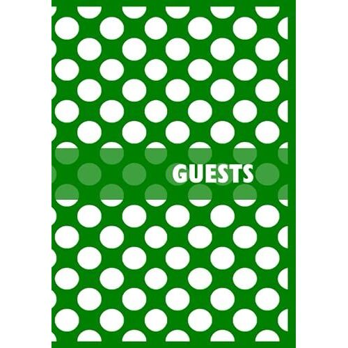 Green Guest Book: Polka Dot Sign In Register For Names And Messages