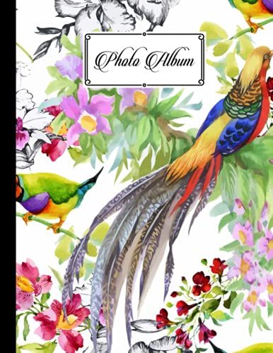 Photo Album: Birds Album, Large Photo Albums With Writing Space Memo, Extra Large Capacity Picture Album, Family, Baby, Wedding, Travel Photo Book, 120 Pages, Size 8.5" X 11" By Nicolas Paul