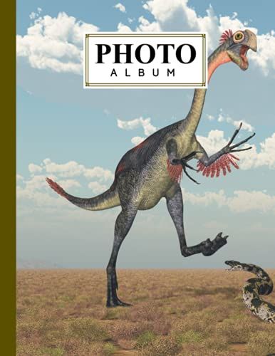 Photo Album: Large Photo Albums With Writing Space Memo, Extra Large Capacity Picture Album | Premium Gigantoraptor Dinosaur Cover By Ulrich Kuhlmann