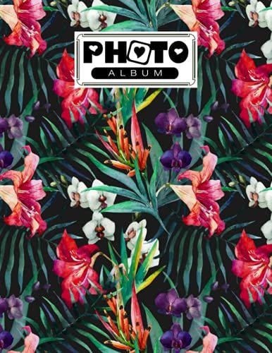 Photo Album: Watercolor Florals Album, Large Photo Albums With Writing Space Memo, Extra Large Capacity Picture Album, Family, Baby, Wedding, Travel ... 120 Pages, Size 8.5" X 11" By Victor Lutz