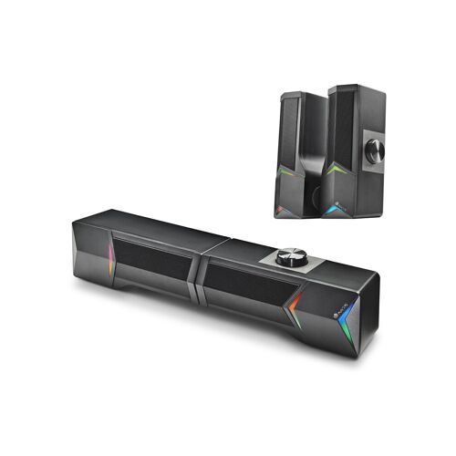 NGS Gaming GSX-B1200 - Barre de son - canal 2.0 - sans fil - Bluetooth - 6 watt (Totale) - noir