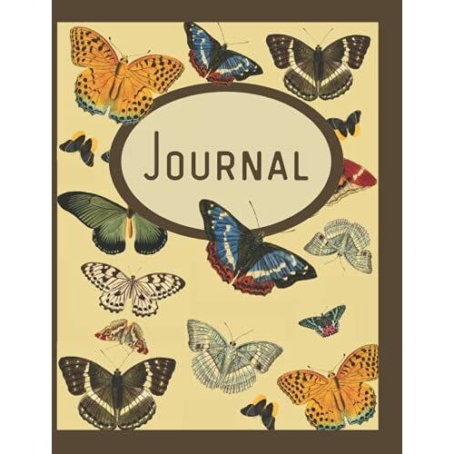 Vintage Butterflies Journal: Vintage Butterflies Journal 8.5x11 200 Pages Notebook Notes