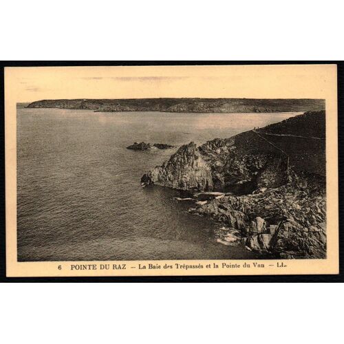 Carte Postale Ancienne, France, Finistère ( 29 ), Pointe Du Raz, La Baie Des Trépassés Et La Pointe Du Van