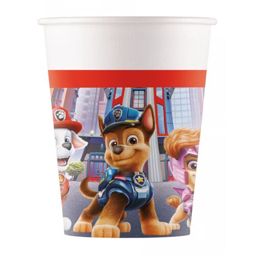 8 Gobelets En Carton Pat Patrouille Le Film 200 Ml