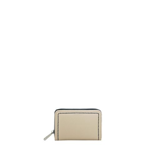 Portefeuille en cuir de vachette grainé femme Chabrand Jade