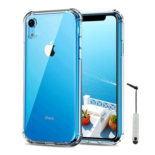 Coque Silicone Tpu Souple Pour Apple Iphone Xr (2018) 6.1" Anti-Choc Ultra Résistant Avec Coins Renforcés - Transparent + Mini Stylet