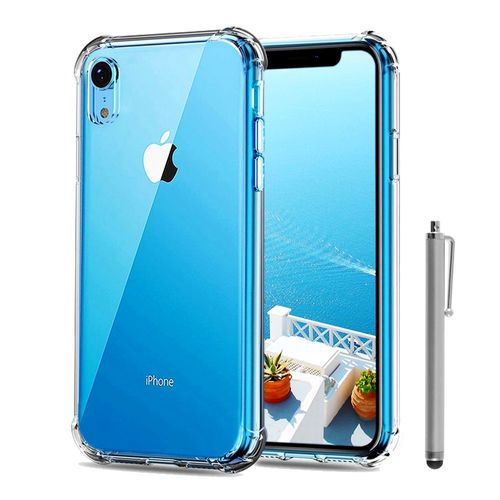 Coque Silicone Tpu Souple Pour Apple Iphone Xr (2018) 6.1" Anti-Choc Ultra Résistant Avec Coins Renforcés - Transparent + Stylet