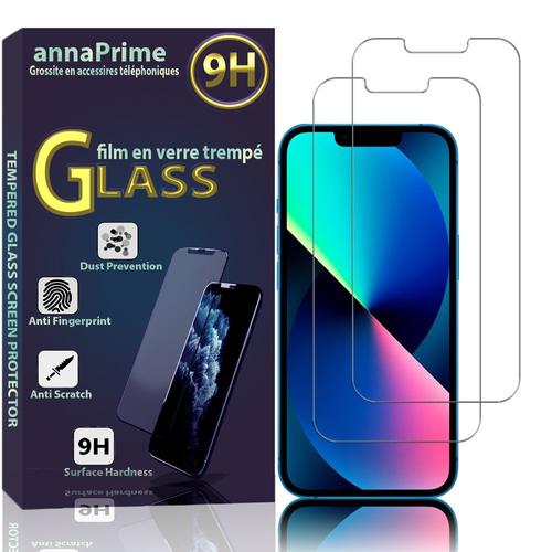 Lot / Pack de 2 Films Verre Trempé Pour Apple iPhone 13 6.1" protection d'écran