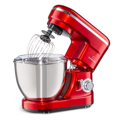 Robot de cuisine - Klarstein Bella - 1200 W - 6 vitesses - fonction pulse - Design compact - Rouge
