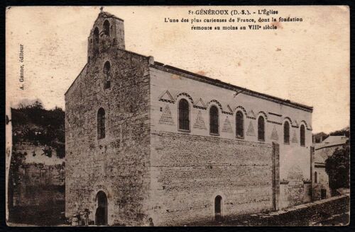 Carte Postale Ancienne, France, Deux Sèvres ( 79 ), Saint Généroux, L'une Des Plus Curieuses Églises De France