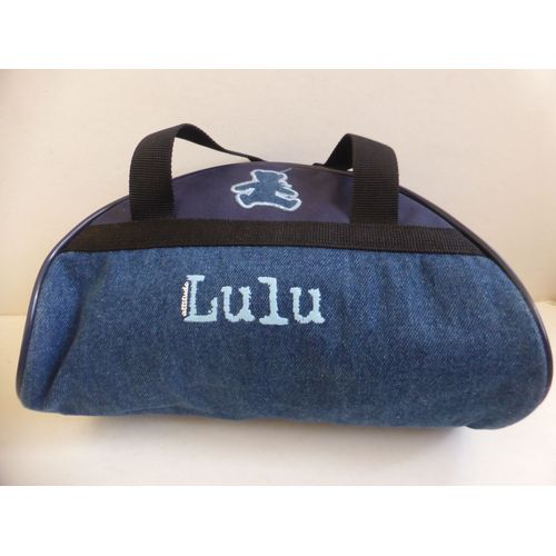 Sac Demi Lune Lulu Castagnette en Toile Jean Bleue en TBE